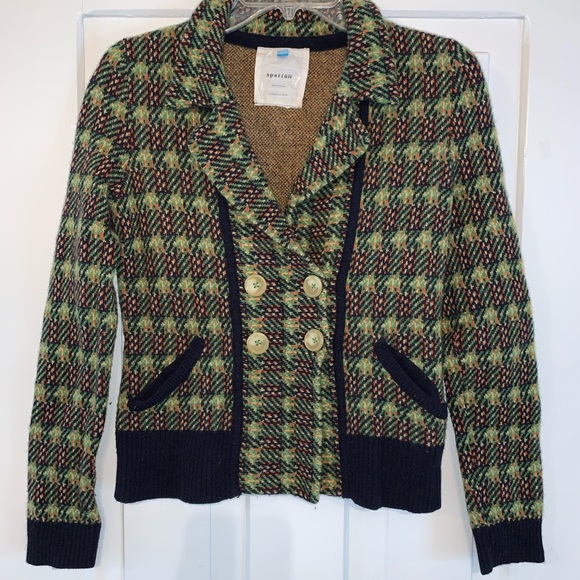 Anthropologie Sparrow Millbrook Jacquard Cardigan - Picture 6 of 16